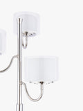 Laura Ashley Southwell three-arm floor lamp in satin nickel - British product