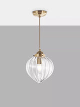 John Lewis Laura Ashley Whitham Fluted Glass Ceiling Pendant Light, Antique Brass- Buy online at McGrocer