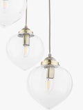Laura Ashley Whitham 3-light cluster pendant light fluted glass, UK version