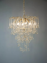 John Lewis Laura Ashley Willow Crystal Chandelier Ceiling Pendant Light, Champagne- Buy online at McGrocer