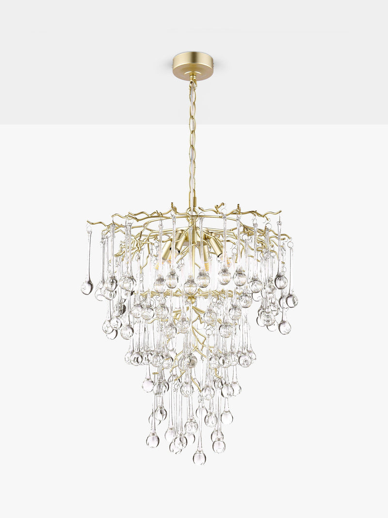 Laura Ashley Willow crystal chandelier champagne satin (British brand)