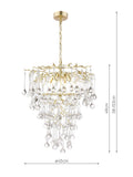 Laura Ashley Willow crystal chandelier champagne satin (British brand)