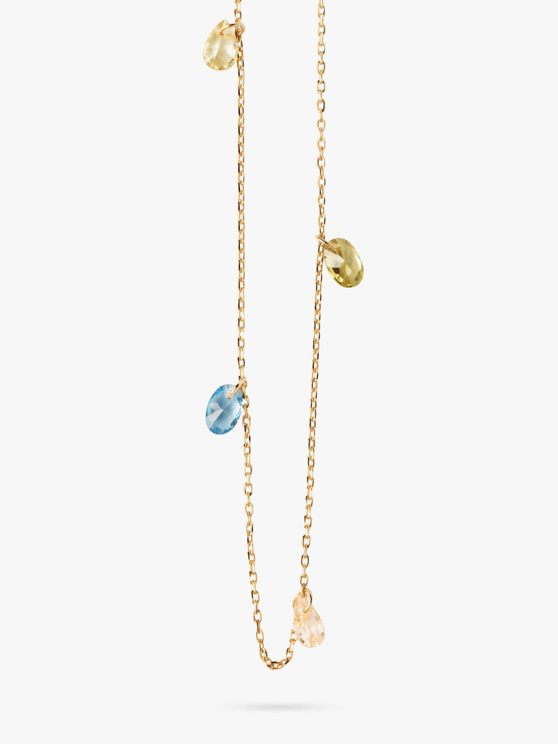 PDPAOLA Bloom Cubic Zirconia necklace 40-50cm, imported from the UK