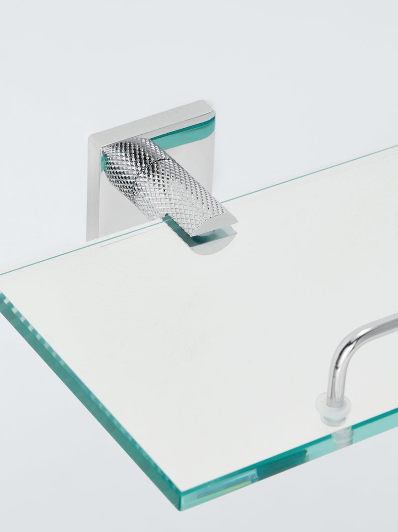 John Lewis glass shelf with rail silver finish, UK version