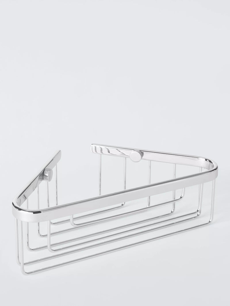 John Lewis corner shower basket silver (British brand)