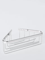 John Lewis John Lewis Lux Single Corner Shower Basket, Silver- Buy online at McGrocer