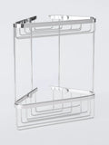 John Lewis Lux double corner shower basket silver, imported from the UK