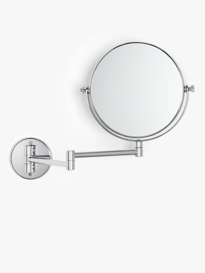 John Lewis Lux extendable bathroom swivel mirror silver (British brand)
