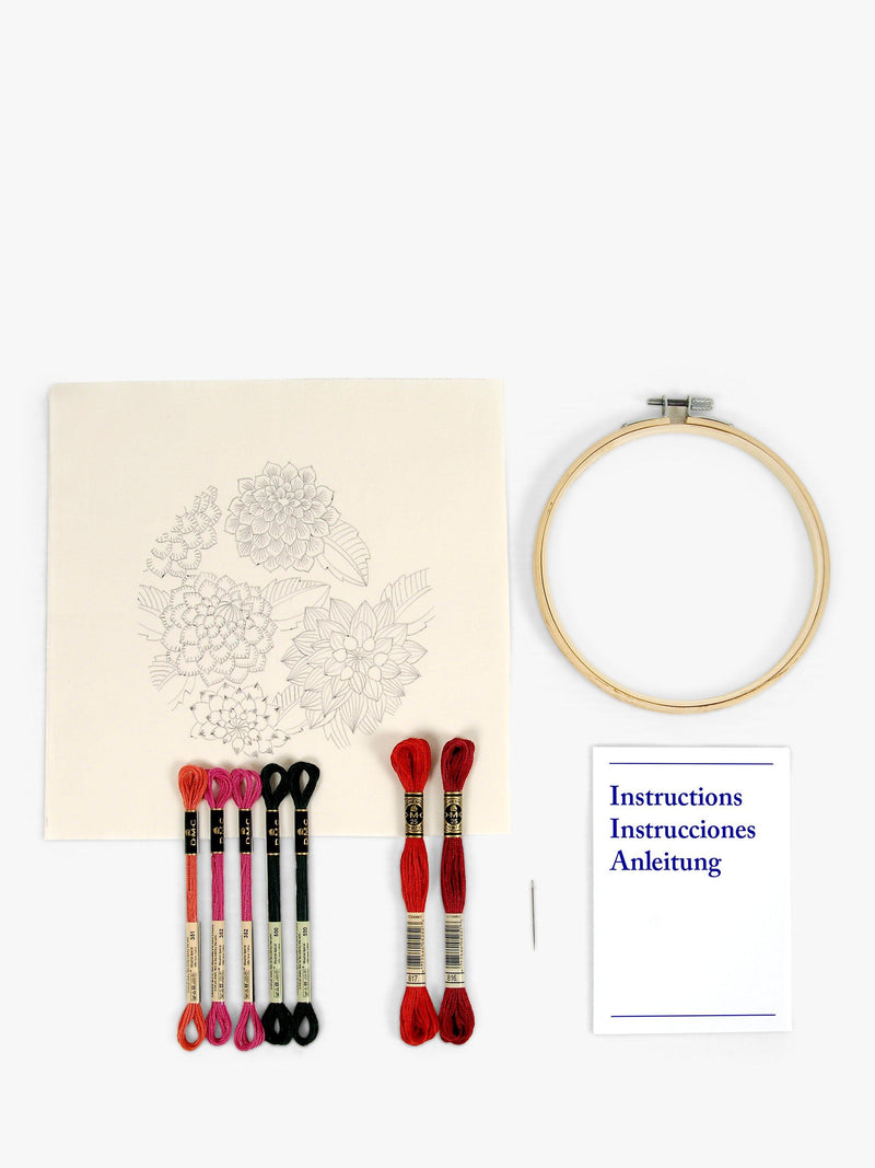 DMC Dahlia Embroidery Kit - British product