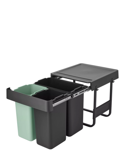 John Lewis Brabantia Sort & Go Innfelt Kjøkken søppelbøtte 10+10+20L - Kjøp online på McGrocer