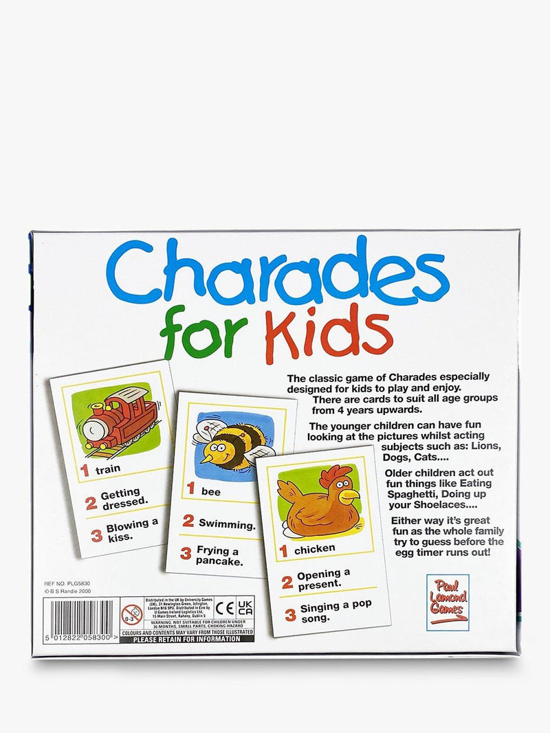 University Games Charades for Kids board game - British product