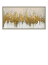 John Lewis John Lewis Julia Purinton 'Glimmer' Framed Canvas Print, Gold, 66 x 126cm- Buy online at McGrocer