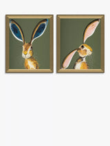 John Lewis John Lewis Marley & Maisie Framed Print Set of 2 55x45cm Green Wall Art- Buy online at McGrocer