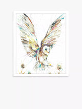 John Lewis John Lewis Nicola Jane Rowles 'Barn Owl II' Framed Print, Multi, 63.5 x 53.5cm- Buy online at McGrocer