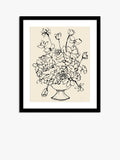 John Lewis 'Flowers in a Vase' framed print, black frame, 63.5x53.5cm, UK version