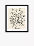 John Lewis 'Flowers in a Vase' framed print, black frame, 63.5x53.5cm, UK version