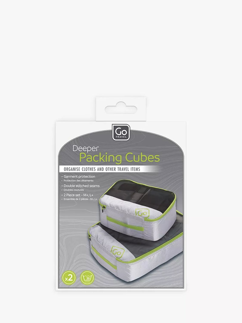 Go Travel packing cubes set with mesh front - British product