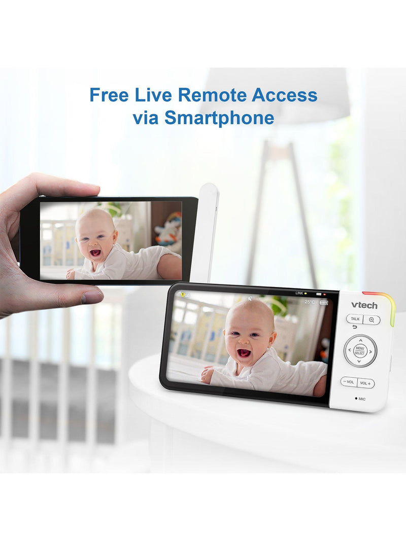 VTech 5 inch smart Wi-Fi video baby monitor (British brand)