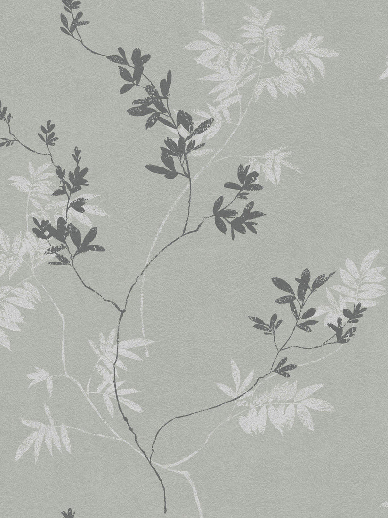 Large-Scale Leaf Motif Wallpaper Design