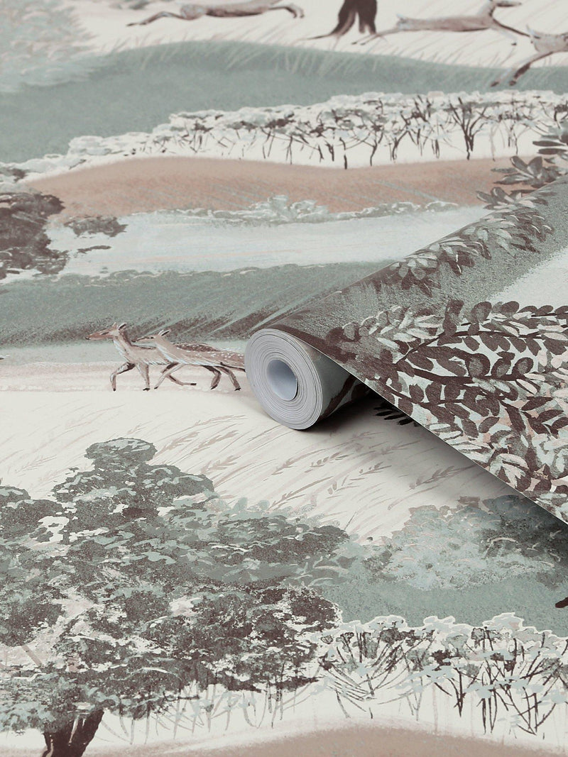 Laura Ashley Jade Green wallpaper, UK version