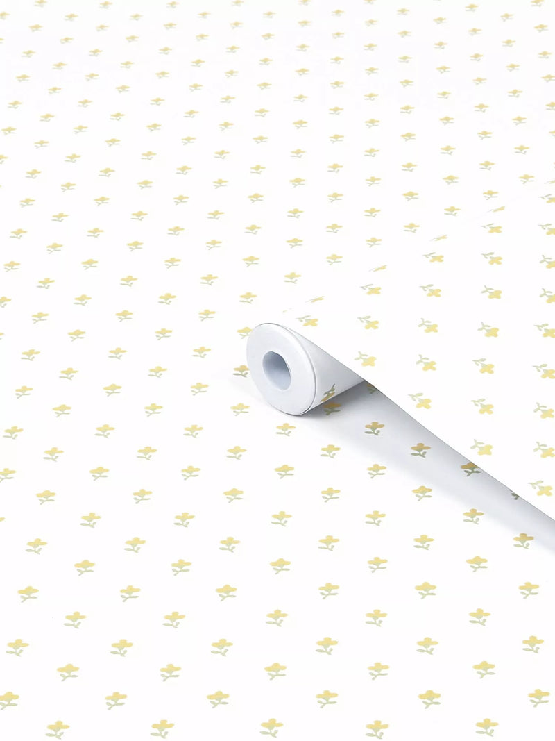 Laura Ashley Wood Violet wallpaper ochre yellow 10m x 52cm - British product