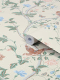 Laura Ashley Summer Palace wallpaper in sage and apricot (British brand)