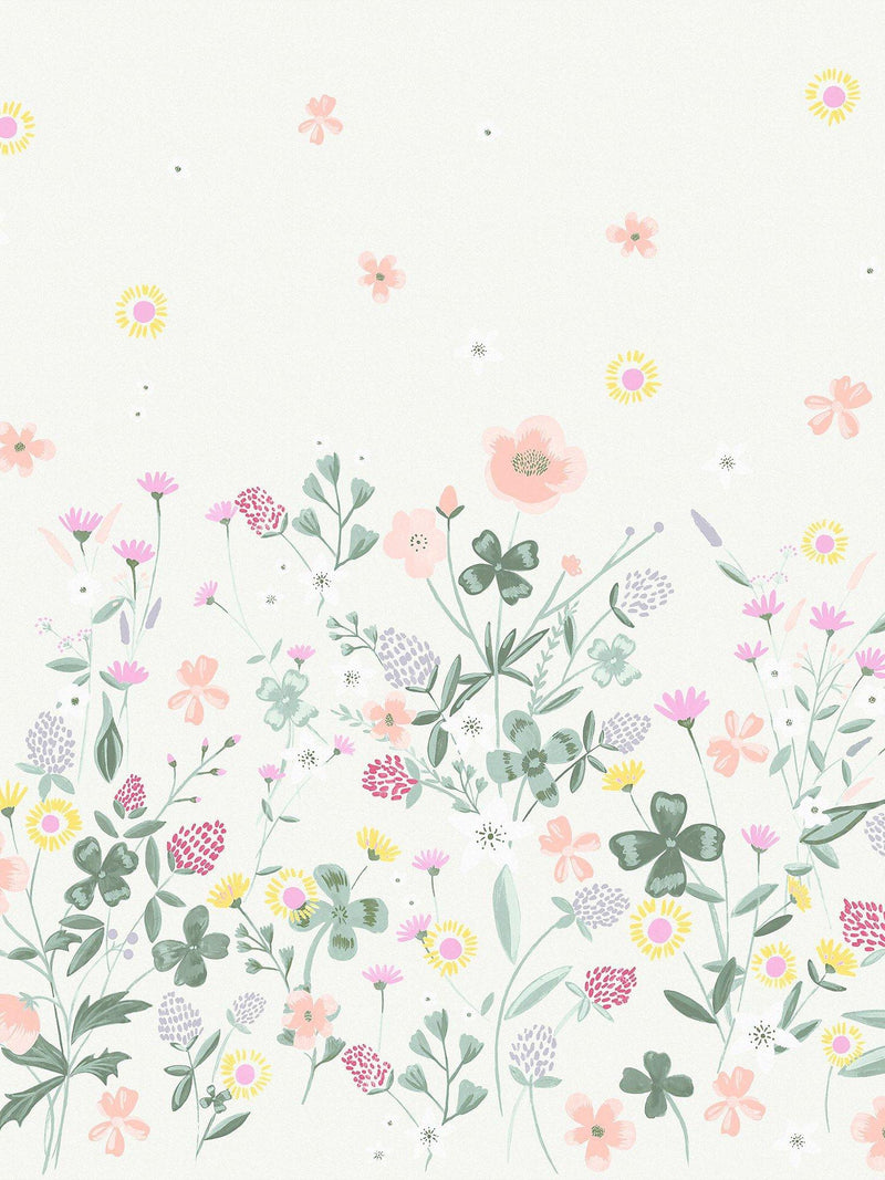 All-Over Floral Wall Mural Roll with 6 Panels, 17m x 50cm