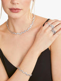 Jools by Jenny Brown cubic zirconia bubble bracelet silver (British brand)