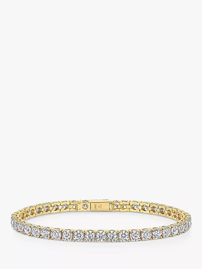 Jools by Jenny Brown tennis bracelet cubic zirconia gold vermeil - British product
