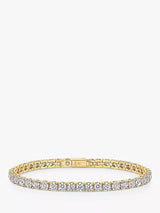 John Lewis Jools by Jenny Brown 4mm Cubic Zirconia Tennis Bracelet Gold- Buy online at McGrocer