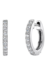 John Lewis Jools by Jenny Brown Cubic Zirconia Huggie Hoop Earrings- Buy online at McGrocer