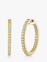 John Lewis Jools by Jenny Brown Small Cubic Zirconia Hoop Earrings 26mm- Buy online at McGrocer