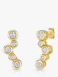 Jools by Jenny Brown cubic zirconia bubble drop earrings, UK version