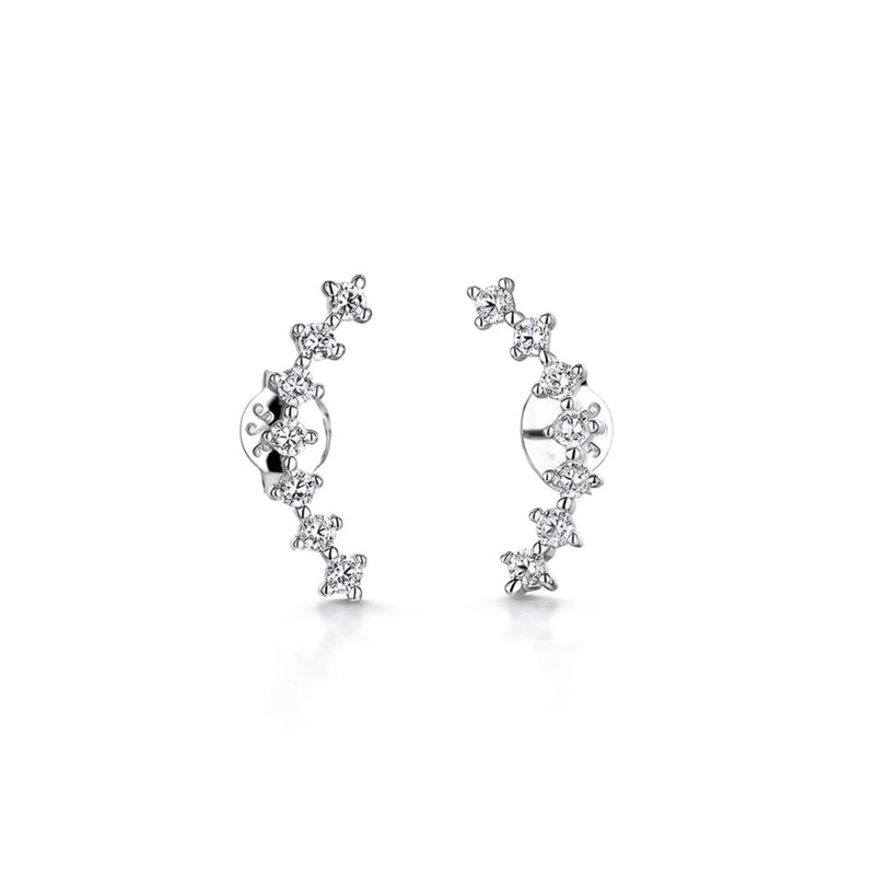 Jools by Jenny Brown cubic zirconia earrings silver (British brand)