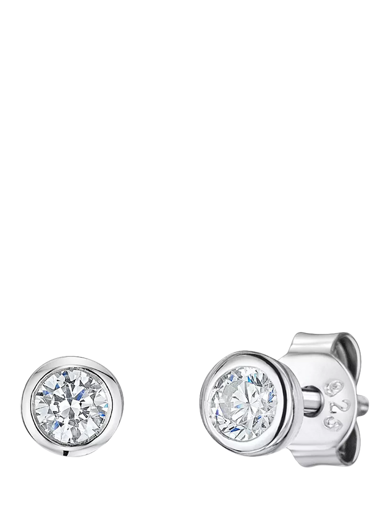 Jools by Jenny Brown cubic zirconia stud earrings 3mm (British brand)