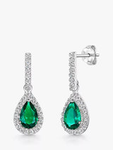 John Lewis Jools by Jenny Brown Cubic Zirconia Halo Drop Earrings- Buy online at McGrocer