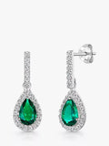 Jools by Jenny Brown cubic zirconia halo drop earrings - British product