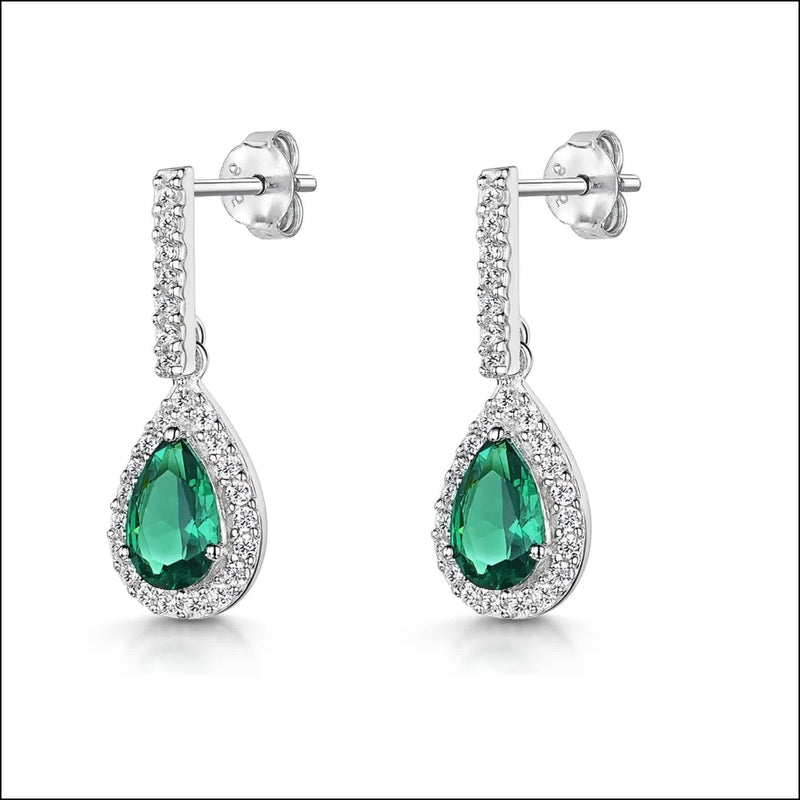 Jools by Jenny Brown cubic zirconia halo drop earrings - British product