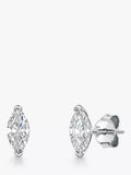 Jools by Jenny Brown cubic zirconia stud earrings 9x5mm, UK version