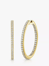 John Lewis Jools by Jenny Brown 35mm Cubic Zirconia Hoop Earrings- Buy online at McGrocer