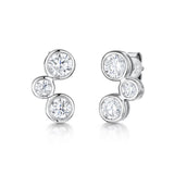 Jools by Jenny Brown cubic zirconia bubble stud earrings 1.4cm, imported from the UK