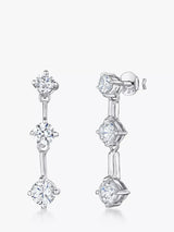 John Lewis Jools by Jenny Brown Three Stone Cubic Zirconia Drop Earrings- Buy online at McGrocer