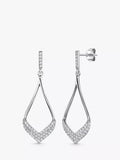 Jools by Jenny Brown open teardrop cubic zirconia earrings (British brand)