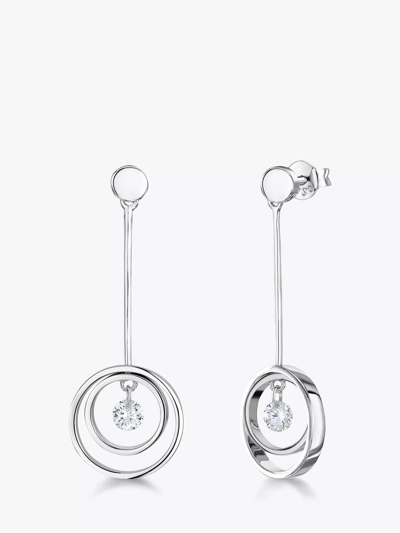 Jools by Jenny Brown drop earrings cubic zirconia silver, UK version