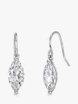 John Lewis Jools by Jenny Brown Marquise Cubic Zirconia Drop Earrings Silver- Buy online at McGrocer