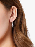 Jools by Jenny Brown marquise cubic zirconia drop earrings silver, UK version