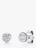 Jools by Jenny Brown 5mm Cubic Zirconia Rubover Stud Earrings, Gold