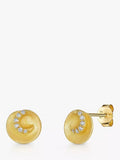 Jools by Jenny Brown cubic zirconia swirl stud earrings 1cm - British product