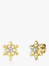 John Lewis Jools by Jenny Brown Cubic Zirconia Snowflake Stud Earrings- Buy online at McGrocer