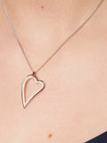 Jools by Jenny Brown silver cubic zirconia heart pendant necklace, UK version